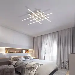 Люстра для спальни с натяжным потолком современный дизайн