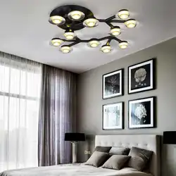 Chandelier For Bedroom With Suspended Ceiling Modern Design
