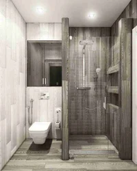 Toilet with shower in apartment design photo