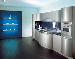 Silver kitchen interior