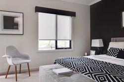 Roman blinds in a modern bedroom photo