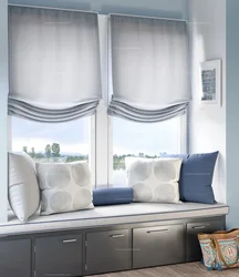 Roman Blinds In A Modern Bedroom Photo