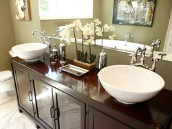 Sink in the bathroom interior photo