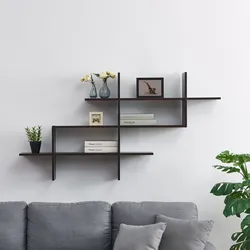 Shelves on the wall in the apartment photo