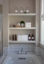 Bathroom Tile Shelves Design