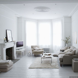 Light furniture in the apartment interior photo