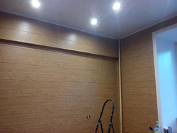 Decorating the walls in the kitchen with MDF panels photo