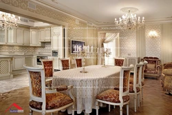 Living Room Kitchen Interior Design Classic Style