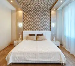 Wall Design At The Head Of The Bed In The Bedroom Photo