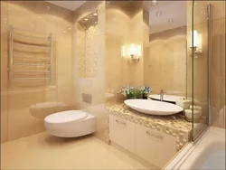 Design Of A Combined Bathroom With A Corner Bath