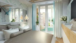 Bedroom design with 2 balconies