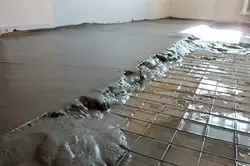 Photo of floor screed in an apartment