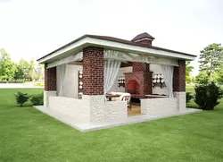 Summer Kitchen Design With Barbecue Area