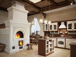 How to design a Russian stove in the kitchen