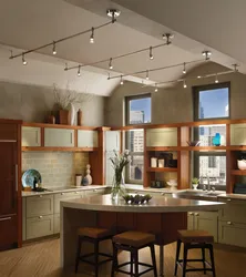 Зона освещения на кухне фото