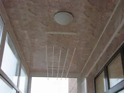 Ceiling on the loggia finishing options photo