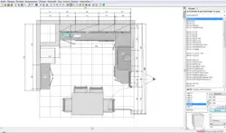Program for kitchen living room design