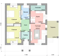 Layout Of A House With 3 Bedrooms Photo