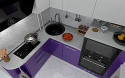 Small kitchen design with hob