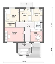 House Layout Photo With Three Bedrooms And A Living Room