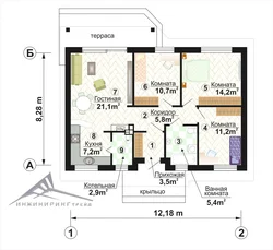 House layout photo with three bedrooms and a living room