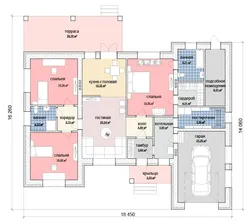 House layout photo with three bedrooms and a living room