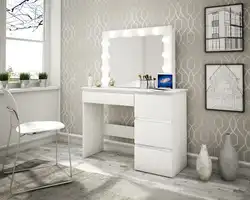 Photo Of A Dressing Table In The Bedroom With A Mirror