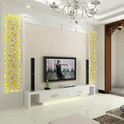 Beautiful wall in the living room for TV photo