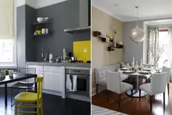 Combination Of Gray White With Other Colors In The Kitchen Interior
