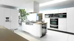 Фото встроенной бытовой кухни