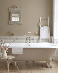 Clawfoot bathtub in the bathroom interior