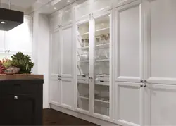 Kitchen interior with built-in wardrobe