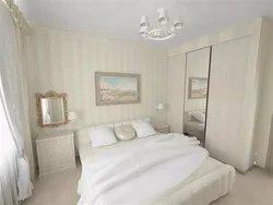 Bedroom in Khrushchev-era design photo in light colors