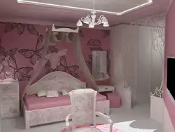 Girl's bedroom interior photo