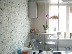 Liquid wallpaper photo in the kitchen interior photo how