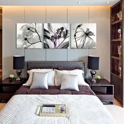 Paintings for bedroom interior photos in modern style