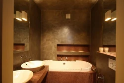 Bathroom design with decorative plaster