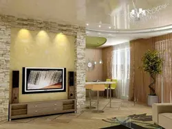 Decorating The Living Room With Decorative Stone Photo