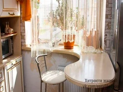 Instead Of A Window Sill There Is A Countertop In The Kitchen In Khrushchev Photo