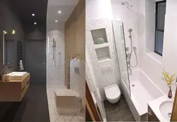 Bathroom design bathtub opposite the door