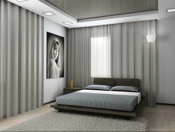 Серый Натяжной Потолок В Спальне Фото