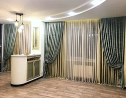 Дызайн штор для залы і кухні фота