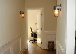 Wall lamps in the hallway interior