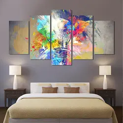 Large Paintings In The Bedroom Interior