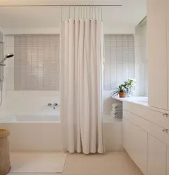 Bathroom Design With Bath Curtain