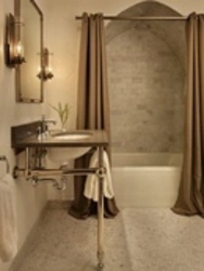 Дизайн ванной со шторкой для ванны
