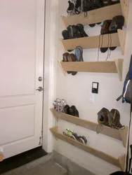 Hallway interior shoe rack