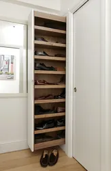 Hallway interior shoe rack