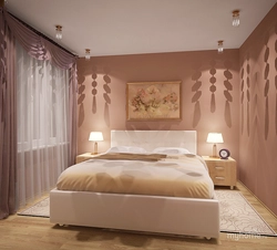 Bedroom interior in coffee colors