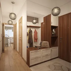 Photo of the design of the hallways of two-room apartments